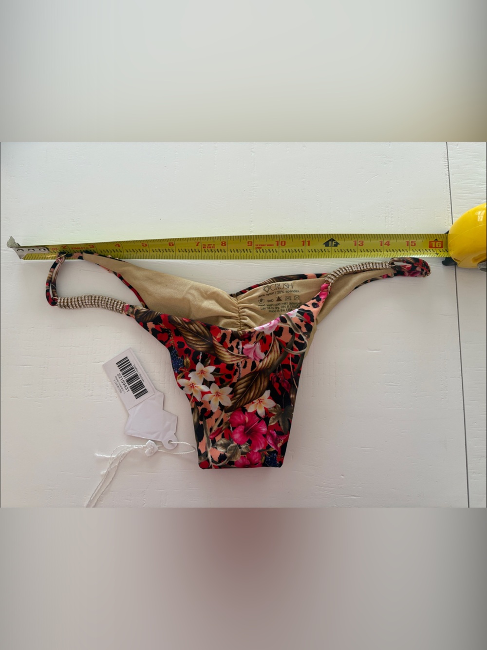 Sophia bikini crush Brazilian bottom Swimsuit in Pink & Gold